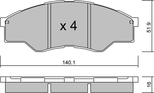 BETTAPARTS ABP1360 - Bremžu uzliku kompl., Disku bremzes ps1.lv