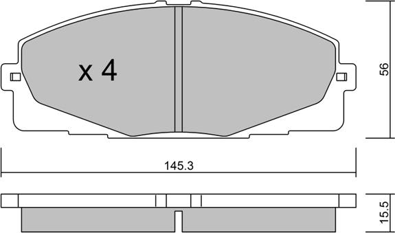 Aisin BPTO-1025 - Bremžu uzliku kompl., Disku bremzes ps1.lv