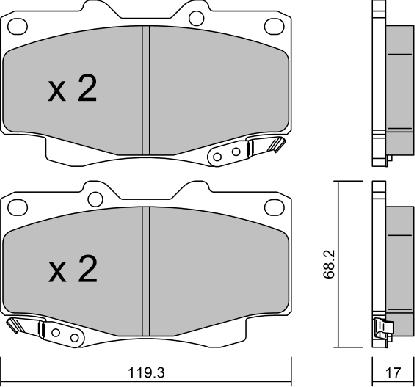 AISIN BPTO-1021 - Bremžu uzliku kompl., Disku bremzes ps1.lv