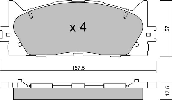 Aisin BPTO-1022 - Bremžu uzliku kompl., Disku bremzes ps1.lv