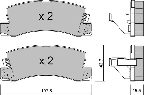 Aisin BPTO-2900 - Bremžu uzliku kompl., Disku bremzes ps1.lv