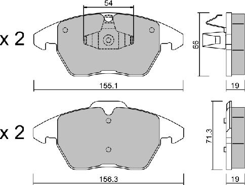 Aisin BPVW-1006 - Bremžu uzliku kompl., Disku bremzes ps1.lv