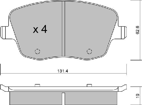 AISIN BPVW-1019 - Bremžu uzliku kompl., Disku bremzes ps1.lv