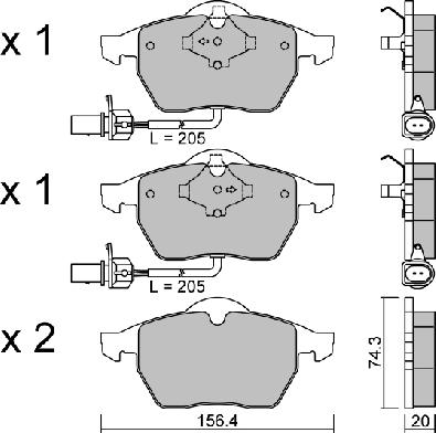 Aisin BPVW-1014 - Bremžu uzliku kompl., Disku bremzes ps1.lv