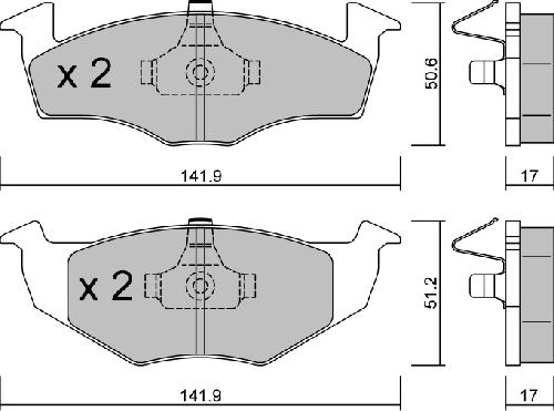 Aisin BPVW-1018 - Bremžu uzliku kompl., Disku bremzes ps1.lv