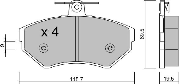 AISIN BPVW-1013 - Bremžu uzliku kompl., Disku bremzes ps1.lv