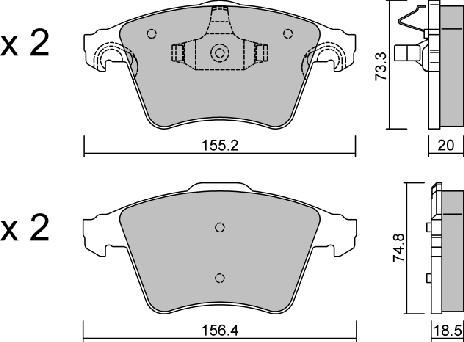 AISIN BPVW-1032 - Bremžu uzliku kompl., Disku bremzes ps1.lv