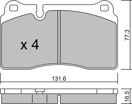 Aisin BPVW-1037 - Bremžu uzliku kompl., Disku bremzes ps1.lv