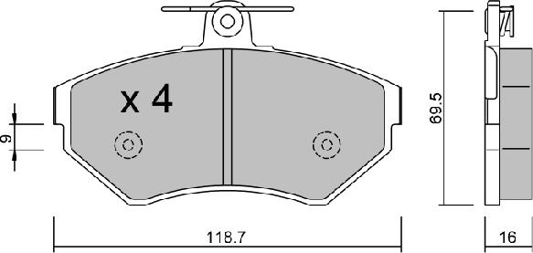 Aisin BPVW-1024 - Bremžu uzliku kompl., Disku bremzes ps1.lv