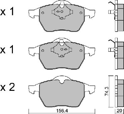 BOSCH 986460937 - Bremžu uzliku kompl., Disku bremzes ps1.lv