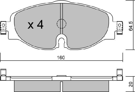 Aisin BPVW-1028 - Bremžu uzliku kompl., Disku bremzes ps1.lv