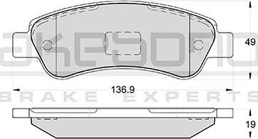 Akebono AN-4496K - Bremžu uzliku kompl., Disku bremzes ps1.lv