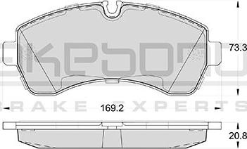 Akebono AN-4493K - Bremžu uzliku kompl., Disku bremzes ps1.lv