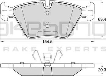 Akebono AN-4444KE - Bremžu uzliku kompl., Disku bremzes ps1.lv