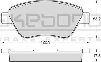 Akebono AN-4454WK - Bremžu uzliku kompl., Disku bremzes ps1.lv