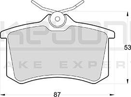 Akebono AN-4462K - Bremžu uzliku kompl., Disku bremzes ps1.lv