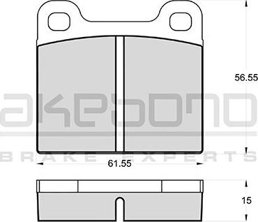 Akebono AN-4402K - Bremžu uzliku kompl., Disku bremzes ps1.lv