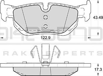 Akebono AN-4428K - Bremžu uzliku kompl., Disku bremzes ps1.lv