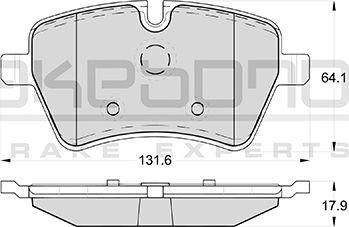 Akebono AN-4476K - Bremžu uzliku kompl., Disku bremzes ps1.lv