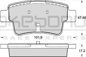 Akebono AN-4511KE - Bremžu uzliku kompl., Disku bremzes ps1.lv