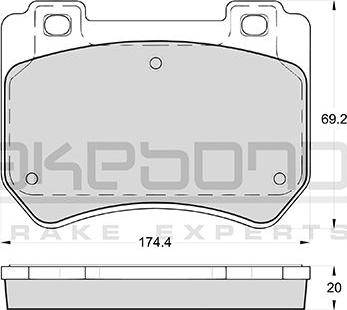 Akebono AN-4585WK - Bremžu uzliku kompl., Disku bremzes ps1.lv