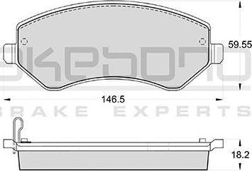 Akebono AN-4536WK - Bremžu uzliku kompl., Disku bremzes ps1.lv