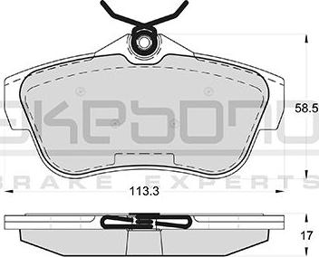 Akebono AN-4537K - Bremžu uzliku kompl., Disku bremzes ps1.lv