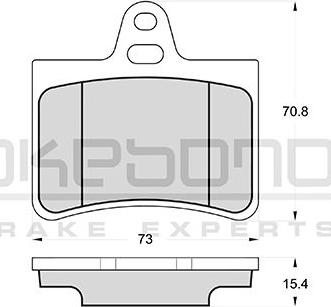 Akebono AN-4526K - Bremžu uzliku kompl., Disku bremzes ps1.lv