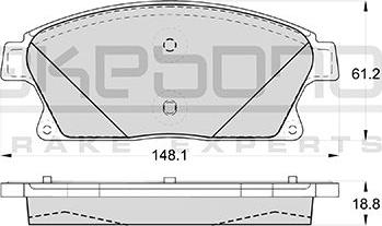 Akebono AN-4646WKE - Bremžu uzliku kompl., Disku bremzes ps1.lv