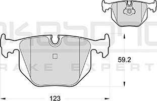 Akebono AN-4605K - Bremžu uzliku kompl., Disku bremzes ps1.lv