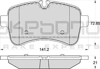 Akebono AN-4685KE - Bremžu uzliku kompl., Disku bremzes ps1.lv