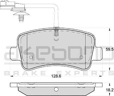 Akebono AN-4688WK - Bremžu uzliku kompl., Disku bremzes ps1.lv