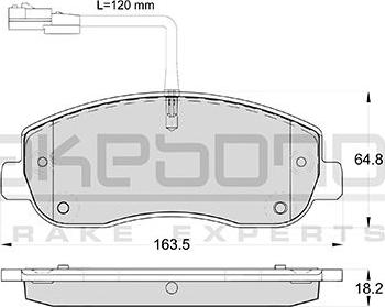 Akebono AN-4687WK - Bremžu uzliku kompl., Disku bremzes ps1.lv