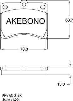 Akebono AN-4040WKE - Bremžu uzliku kompl., Disku bremzes ps1.lv