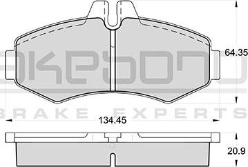 Akebono AN-4055KE - Bremžu uzliku kompl., Disku bremzes ps1.lv