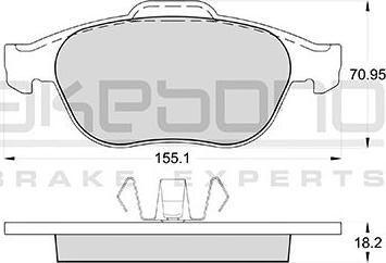 Akebono AN-4060KE - Bremžu uzliku kompl., Disku bremzes ps1.lv