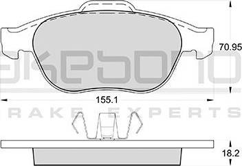 Akebono AN-4060K - Bremžu uzliku kompl., Disku bremzes ps1.lv