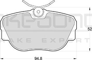 Akebono AN-4082K - Bremžu uzliku kompl., Disku bremzes ps1.lv