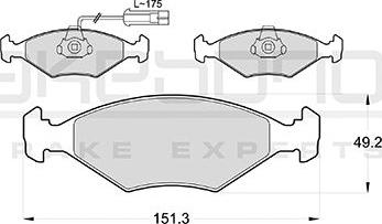 Akebono AN-4034WKE - Bremžu uzliku kompl., Disku bremzes ps1.lv