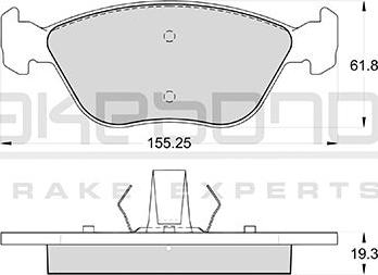 Akebono AN-4035WKE - Bremžu uzliku kompl., Disku bremzes ps1.lv