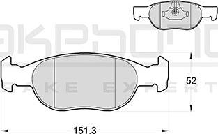 Akebono AN-4033KE - Bremžu uzliku kompl., Disku bremzes ps1.lv