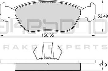 Akebono AN-4032WKE - Bremžu uzliku kompl., Disku bremzes ps1.lv