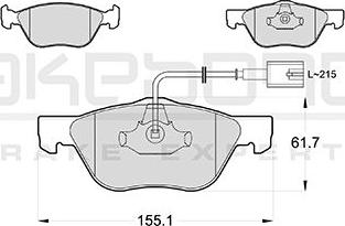 Akebono AN-4020WKE - Bremžu uzliku kompl., Disku bremzes ps1.lv