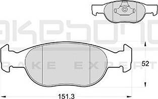 Akebono AN-4028K - Bremžu uzliku kompl., Disku bremzes ps1.lv