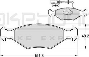 Akebono AN-4022WK - Bremžu uzliku kompl., Disku bremzes ps1.lv