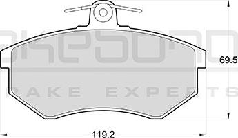 Akebono AN-4076KE - Bremžu uzliku kompl., Disku bremzes ps1.lv