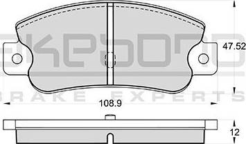 Akebono AN-4192K - Bremžu uzliku kompl., Disku bremzes ps1.lv