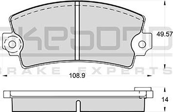 Akebono AN-4146WKE - Bremžu uzliku kompl., Disku bremzes ps1.lv