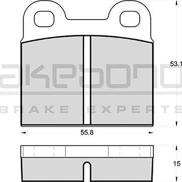 Akebono AN-4156K - Bremžu uzliku kompl., Disku bremzes ps1.lv