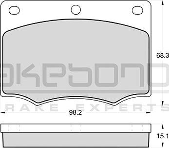 Akebono AN-4151KE - Bremžu uzliku kompl., Disku bremzes ps1.lv